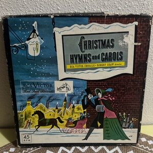 Christmas Hymns and Carols Record Set of 4 with original box